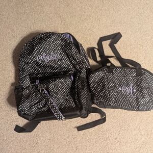 Thirty one backpack, keychain, and lunch bag